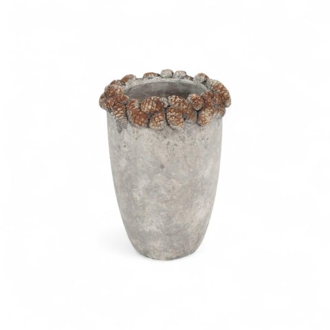 VASO PIGNE GRIGIO H.33.5